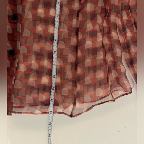Zara Printed Organza Blouse Small - Picture 10 of 10